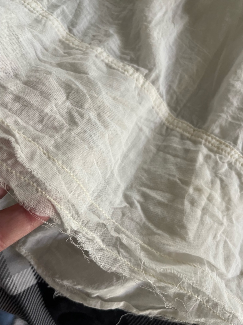 Free People We the Free Billowy cotton Tunic Top Creamy White Large - Picture 11 of 12